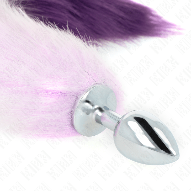 KINK - ANAL PLUG SIZE S 7 X 3 CM WITH SYNTHETIC TAIL 40 CM PURPLE - Amore24