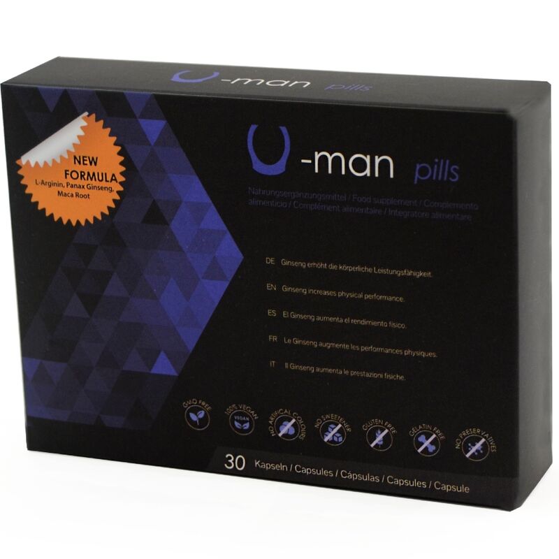 500 COSMETICS - U - MAN ENHANCES PENIS SIZE AND SEXUAL POWER - 30 CAPSULES - Amore24