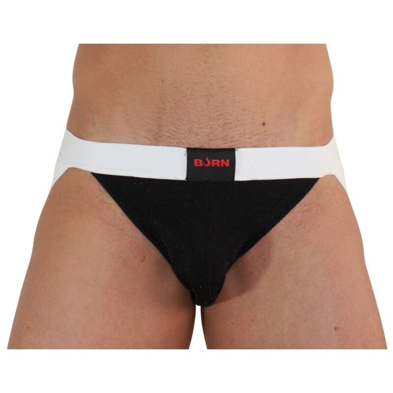 BURN - 004 JOCK SHINY BLACK / WHITE XL - Amore24