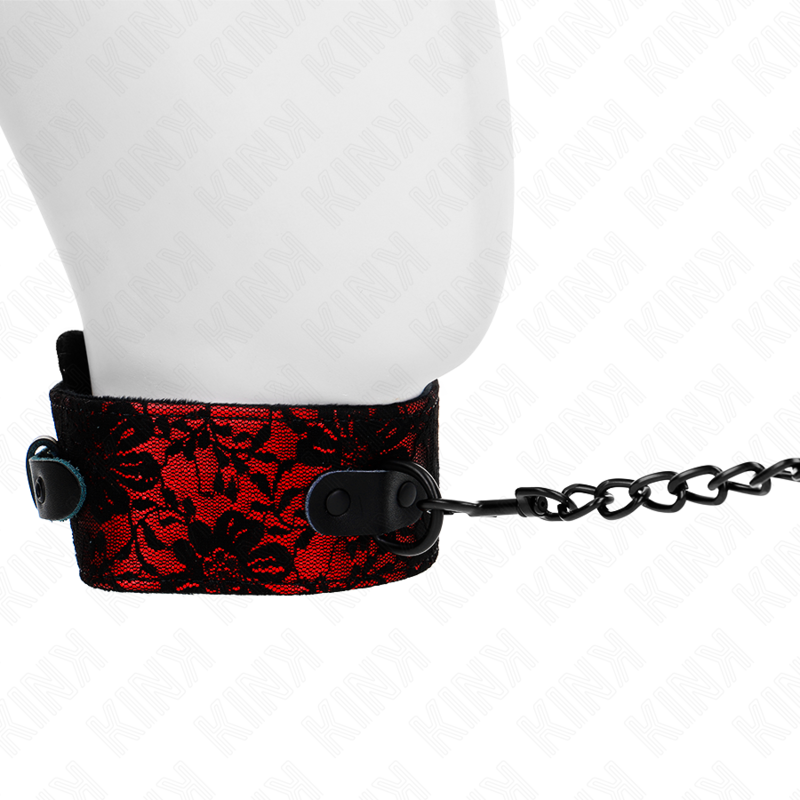 KINK - LACE NECKLACE WITH BELT WITH REAL LEATHER BELT 105 CM / 44 X 5.5 CM - Amore24