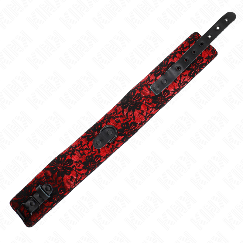 KINK - LACE NECKLACE WITH BELT WITH REAL LEATHER BELT 105 CM / 44 X 5.5 CM - Amore24