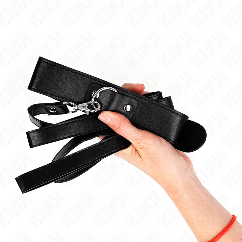 KINK - NECKLACE WITH BELT 116 CM BLACK STRAP ADJUSTABLE 32-50 CM X 8 CM - Amore24