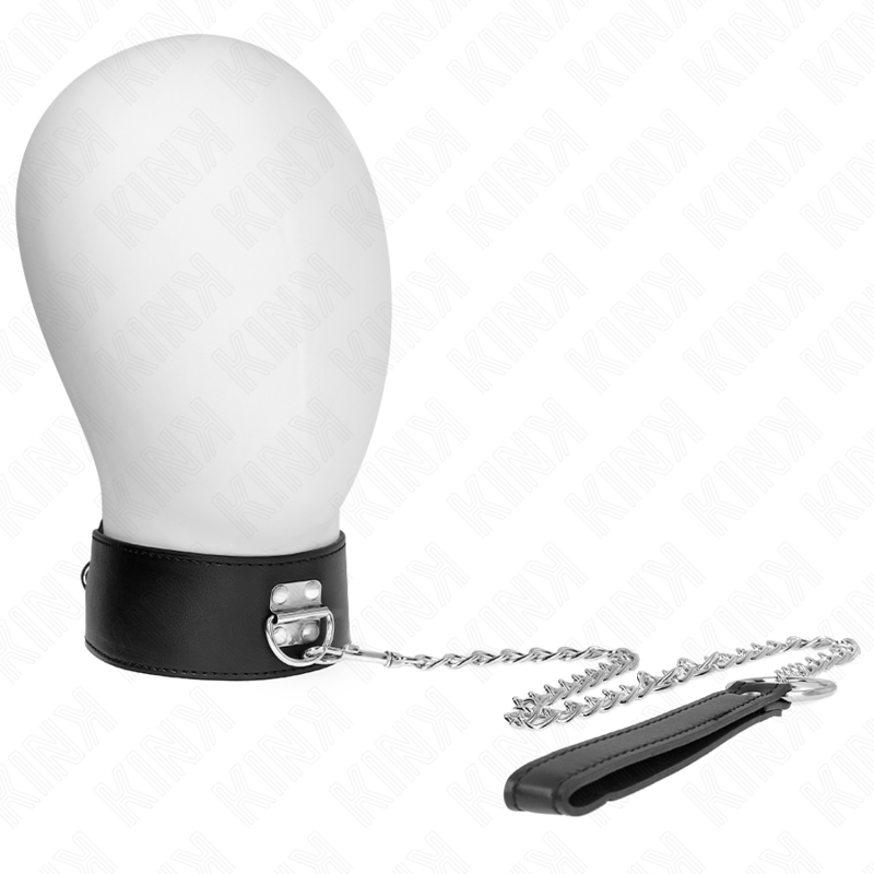 KINK - NECKLACE WITH BELT 65 CM WITH WIDE BLACK STRAP ADJUSTABLE 33.5-41 CM X 5 CM - Amore24
