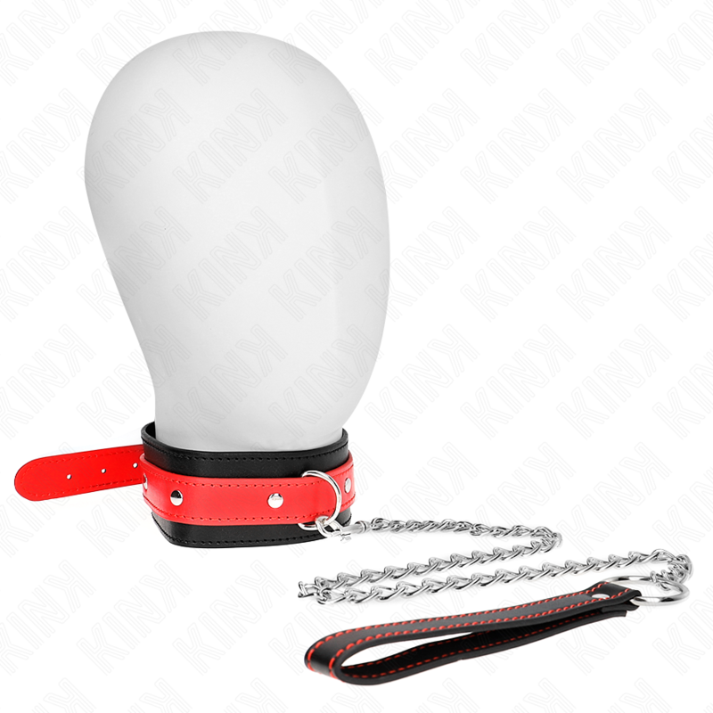 KINK - NECKLACE WITH RED STRAP 65 CM AJUSTABLE 36-43 CM X 5 CM - Amore24