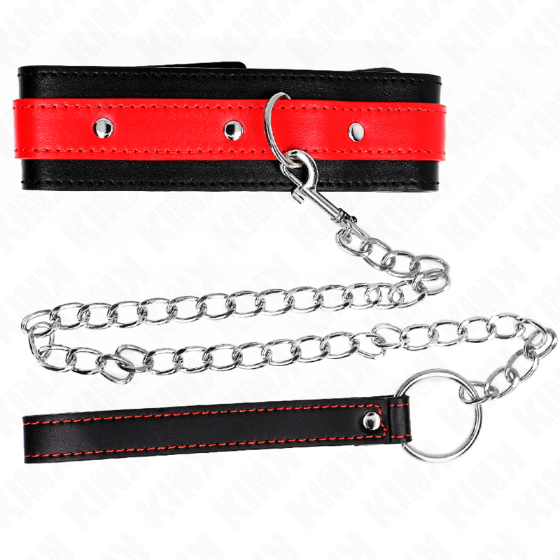 KINK - NECKLACE WITH RED STRAP 65 CM AJUSTABLE 36-43 CM X 5 CM - Amore24