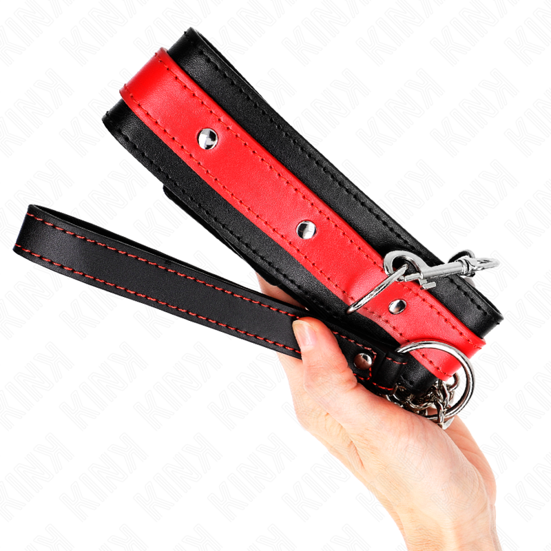 KINK - NECKLACE WITH RED STRAP 65 CM AJUSTABLE 36-43 CM X 5 CM - Amore24
