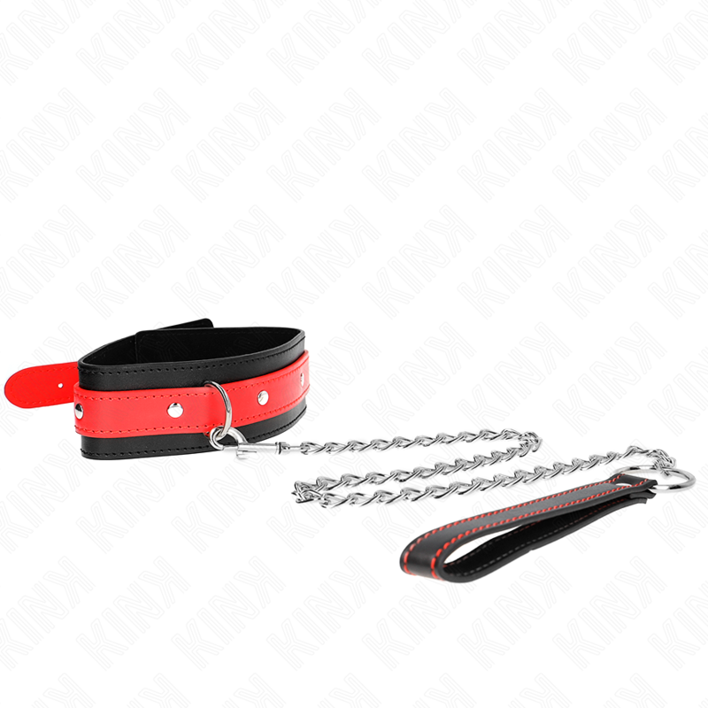 KINK - NECKLACE WITH RED STRAP 65 CM AJUSTABLE 36-43 CM X 5 CM - Amore24