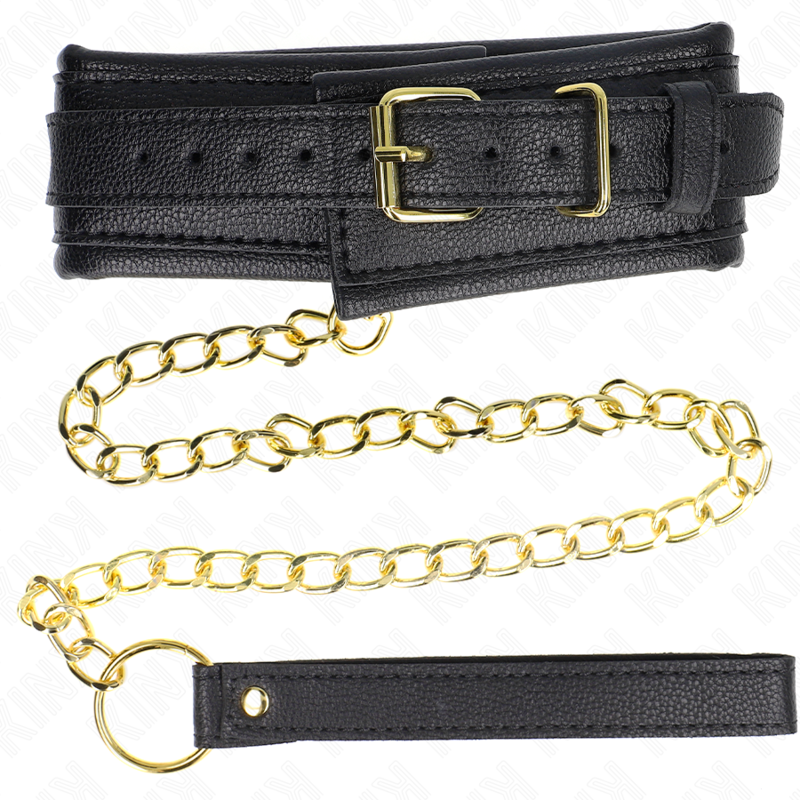 KINK - NECKLACE WITH SPONGE IMITATION LEATHER STRAP MODEL 1 ADJUSTABLE 37-54 CM X 3 CM - Amore24
