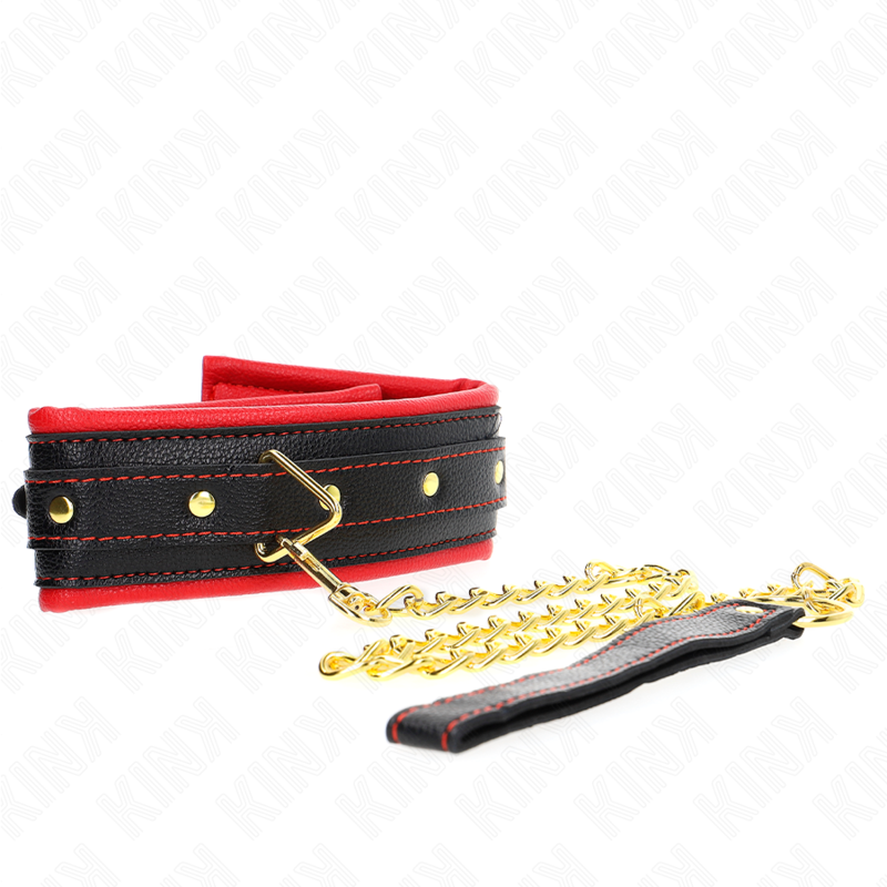 KINK - NECKLACE WITH SPONGE IMITATION LEATHER STRAP MODEL 2 ADJUSTABLE 37-54 CM X 3 CM - Amore24