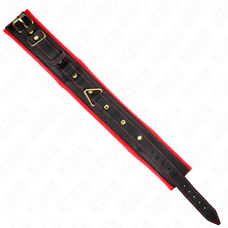 KINK - NECKLACE WITH SPONGE IMITATION LEATHER STRAP MODEL 2 ADJUSTABLE 37-54 CM X 3 CM - Amore24