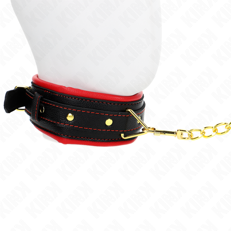 KINK - NECKLACE WITH SPONGE IMITATION LEATHER STRAP MODEL 2 ADJUSTABLE 37-54 CM X 3 CM - Amore24