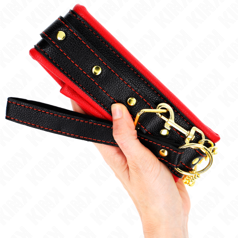 KINK - NECKLACE WITH SPONGE IMITATION LEATHER STRAP MODEL 2 ADJUSTABLE 37-54 CM X 3 CM - Amore24