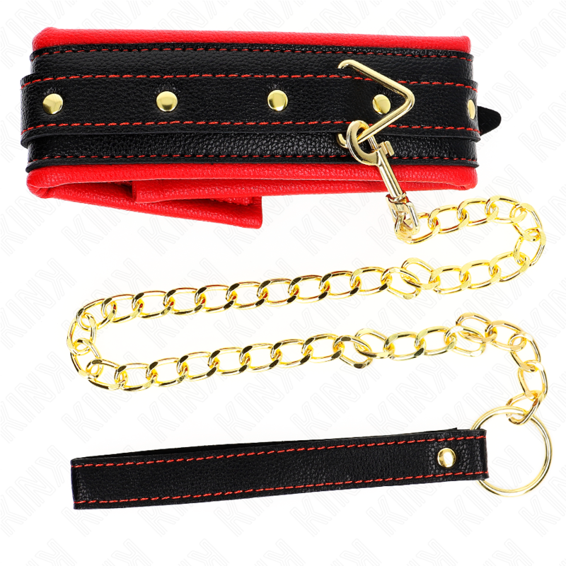 KINK - NECKLACE WITH SPONGE IMITATION LEATHER STRAP MODEL 2 ADJUSTABLE 37-54 CM X 3 CM - Amore24