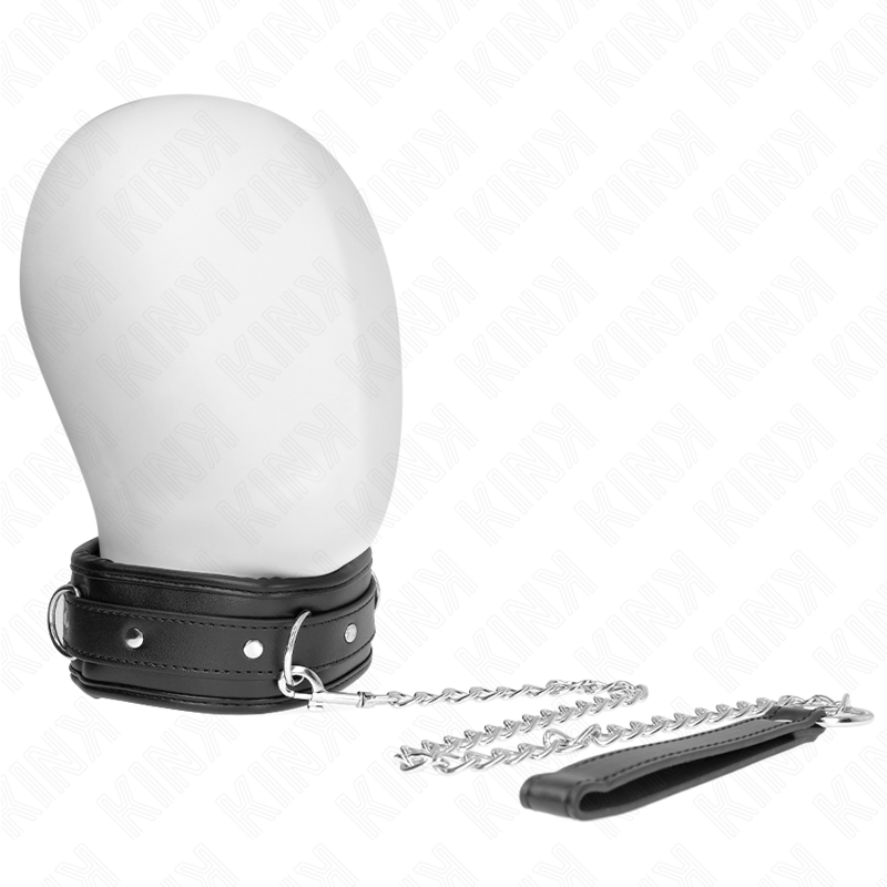 KINK - NECKLACE WITH SPONGE IMITATION LEATHER STRAP MODEL 3 ADJUSTABLE 37-54 CM X 3 CM - Amore24