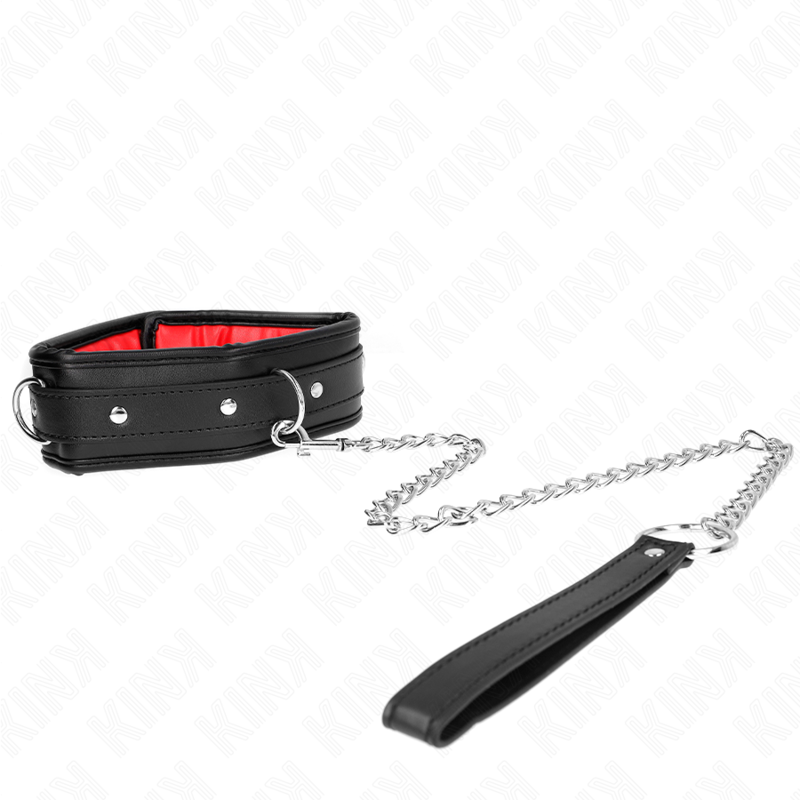 KINK - NECKLACE WITH SPONGE IMITATION LEATHER STRAP MODEL 3 ADJUSTABLE 37-54 CM X 3 CM - Amore24