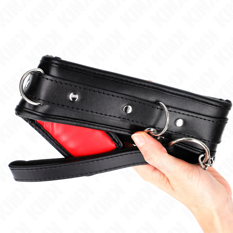 KINK - NECKLACE WITH SPONGE IMITATION LEATHER STRAP MODEL 3 ADJUSTABLE 37-54 CM X 3 CM - Amore24