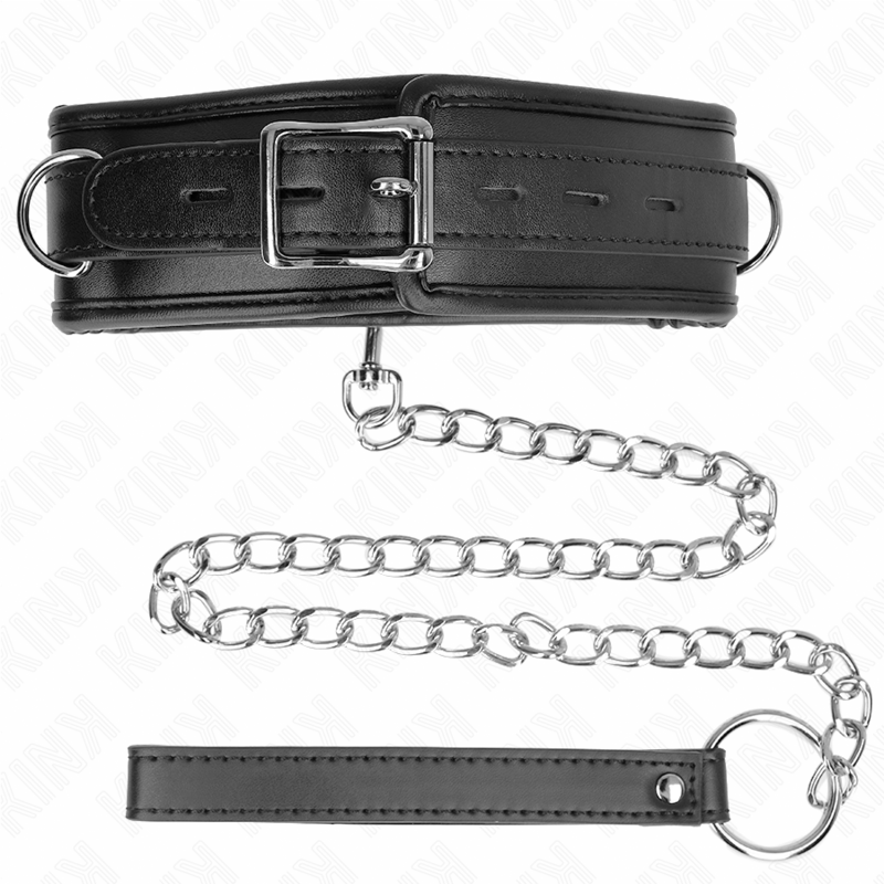 KINK - NECKLACE WITH SPONGE IMITATION LEATHER STRAP MODEL 3 ADJUSTABLE 37-54 CM X 3 CM - Amore24