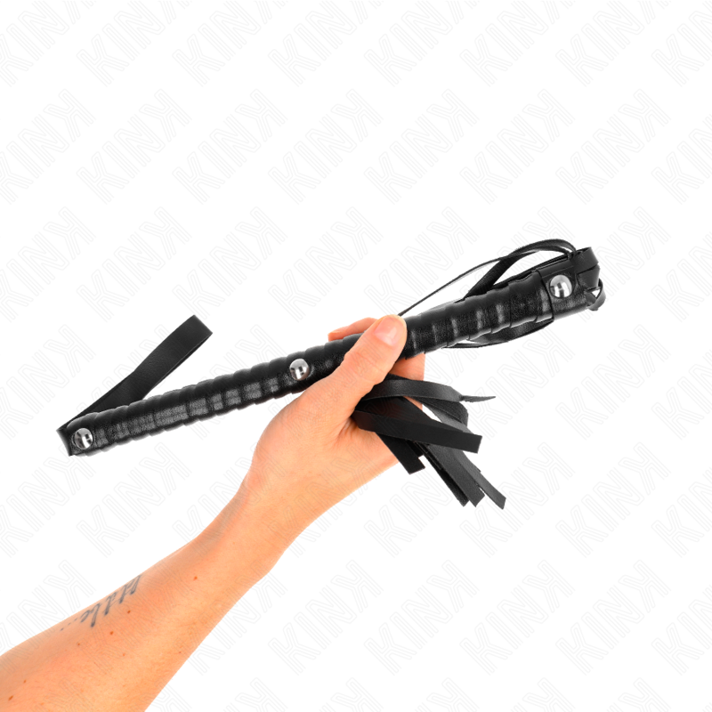 KINK - WHIP WITH BLACK TEXTURED HANDLE 48.5 CM - Amore24