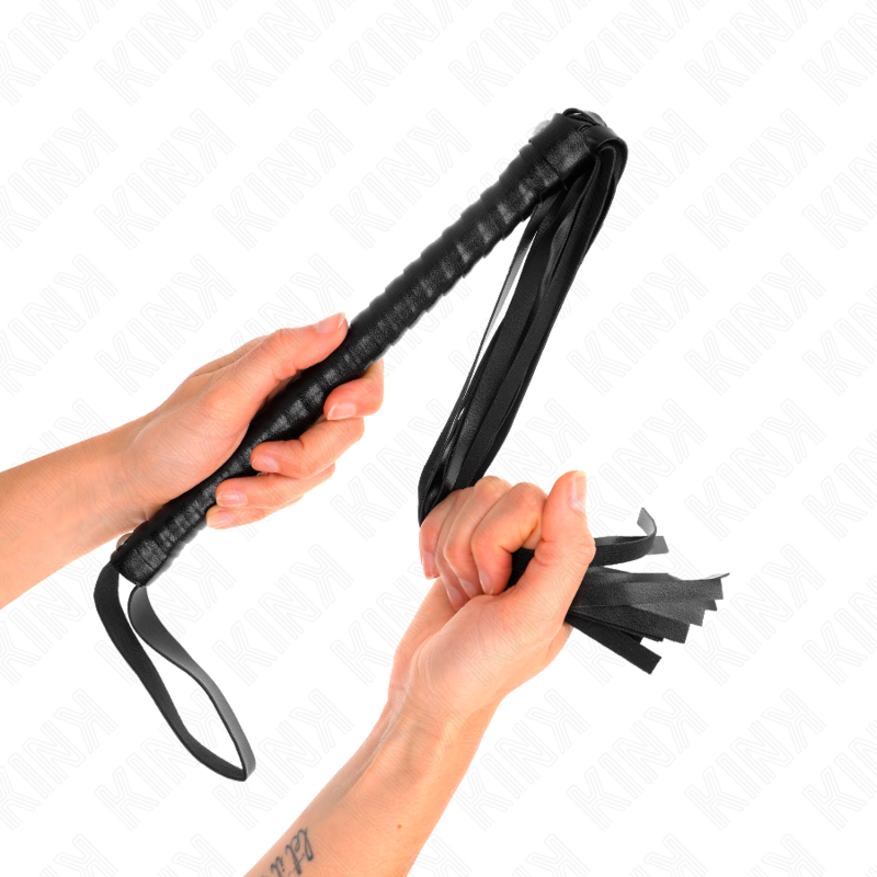 KINK - WHIP WITH BLACK TEXTURED HANDLE 48.5 CM - Amore24