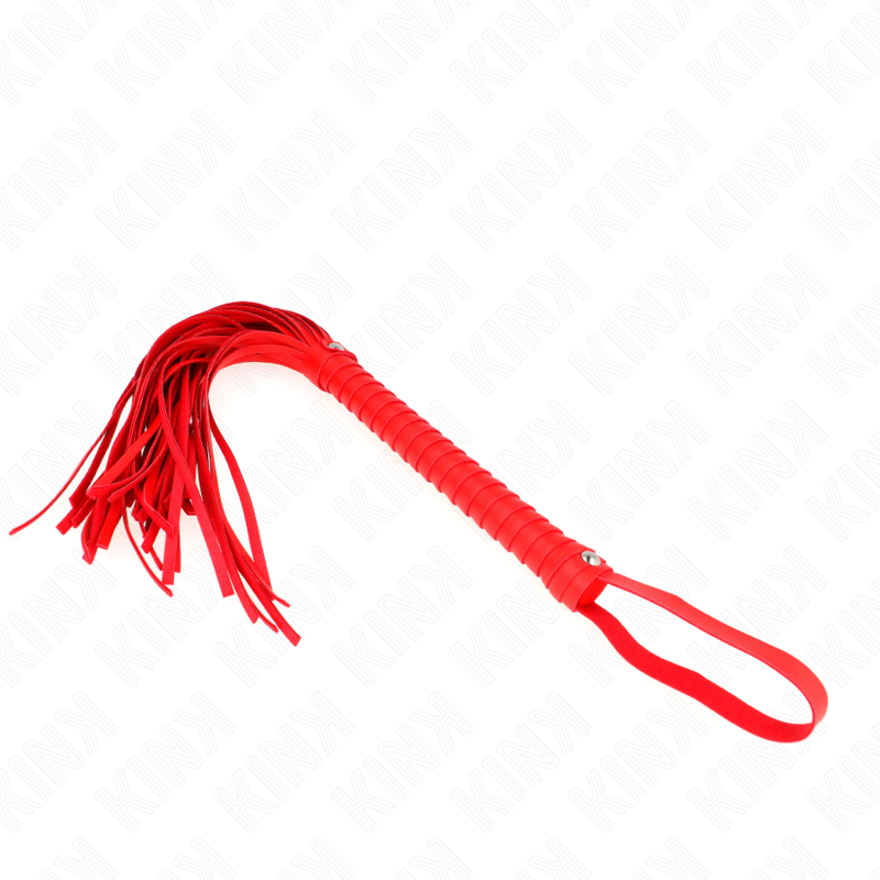 KINK - WHIP WITH RED TEXTURED HANDLE 48.5 CM - Amore24