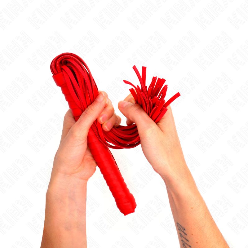KINK - WHIP WITH RED TEXTURED HANDLE 48.5 CM - Amore24