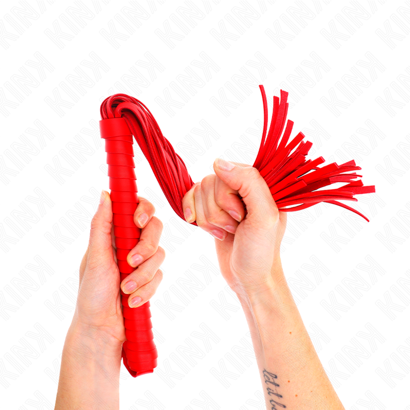 KINK - WHIP WITH RED TEXTURED HANDLE 48.5 CM - Amore24