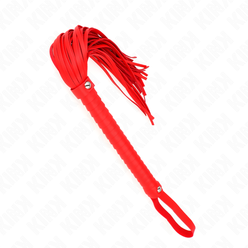 KINK - WHIP WITH RED TEXTURED HANDLE 48.5 CM - Amore24