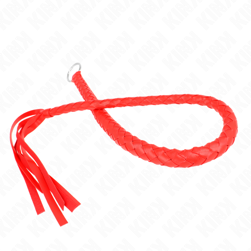 KINK - SNAKE WHIP WITH RED HAND RING 65 CM - Amore24