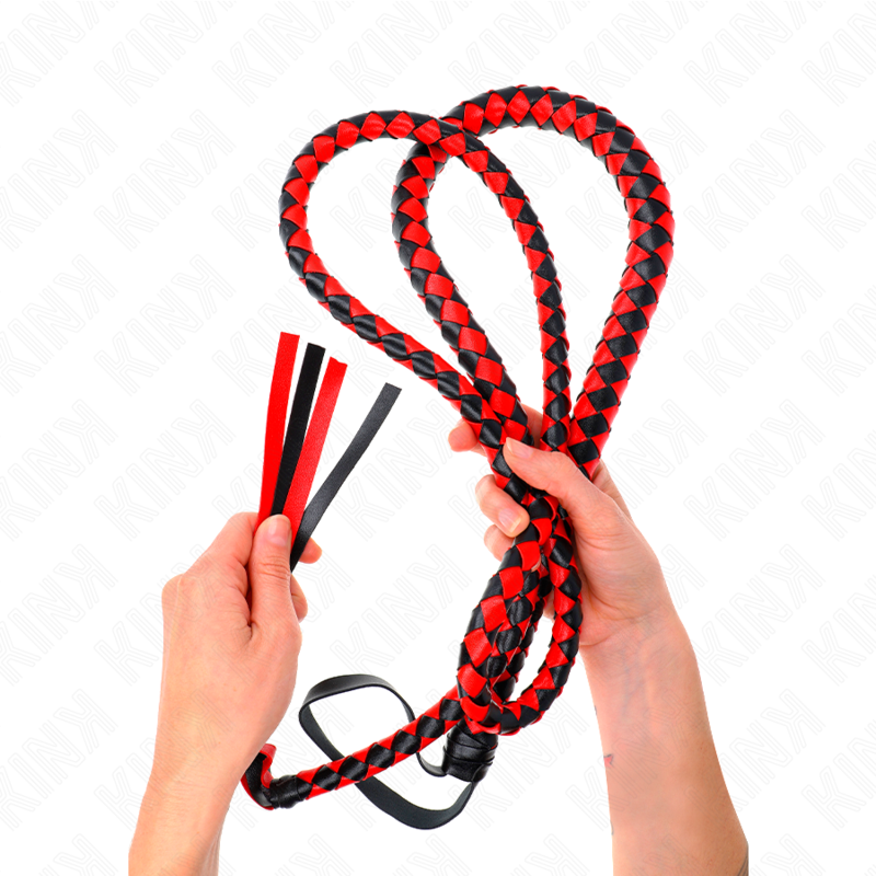 KINK - RED LONG SNAKE WHIP 210 CM - Amore24