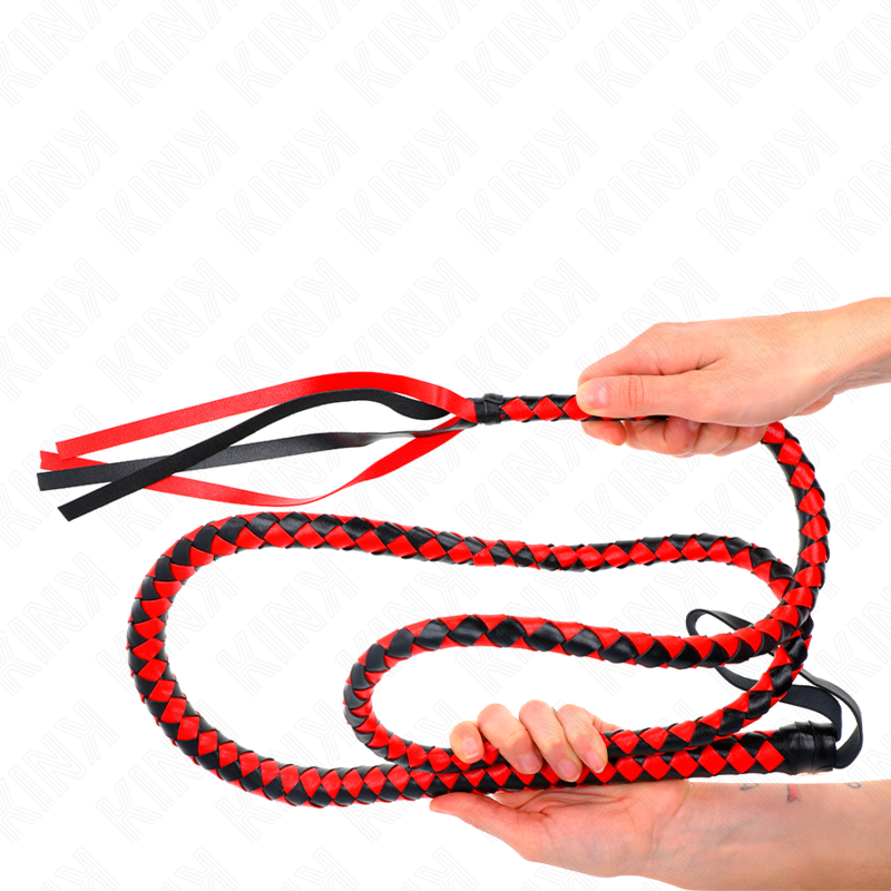 KINK - RED LONG SNAKE WHIP 210 CM - Amore24