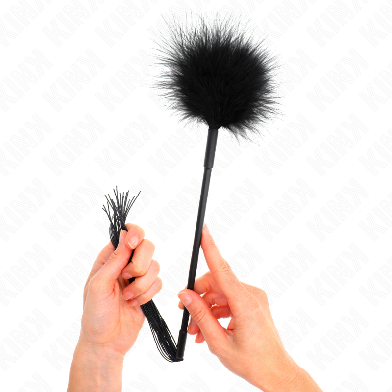 KINK - SILICONE WHIP WITH FEATHERS FOR TICKLE 47 CM - Amore24