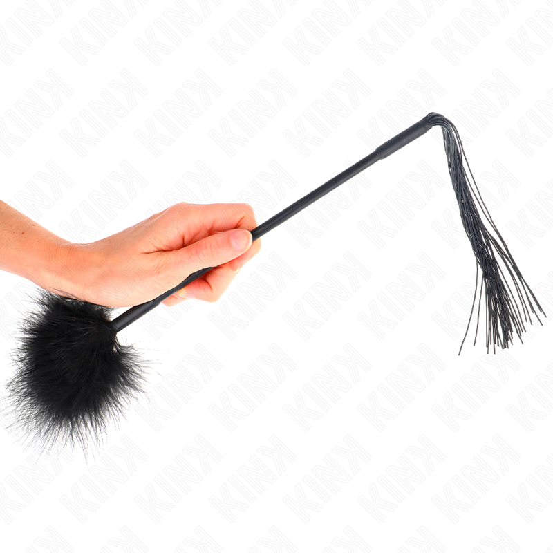 KINK - SILICONE WHIP WITH FEATHERS FOR TICKLE 47 CM - Amore24