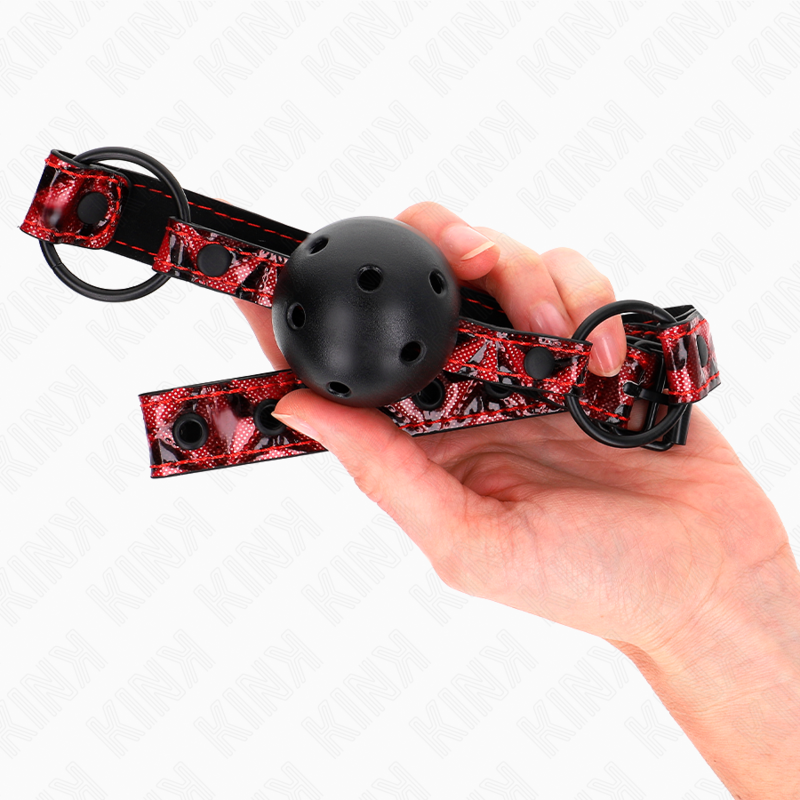 KINK - DIAMOND PATTERN BALL 4.5 CM GAG MODEL 2 64.5 CM ADJUSTABLE 42-60 CM - Amore24