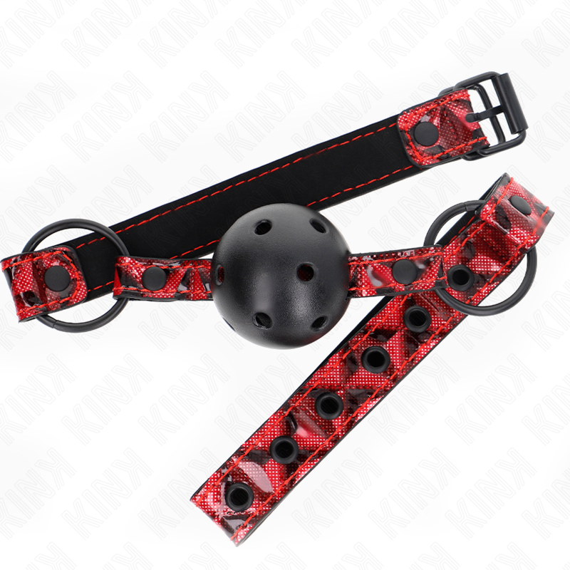 KINK - DIAMOND PATTERN BALL 4.5 CM GAG MODEL 2 64.5 CM ADJUSTABLE 42-60 CM - Amore24