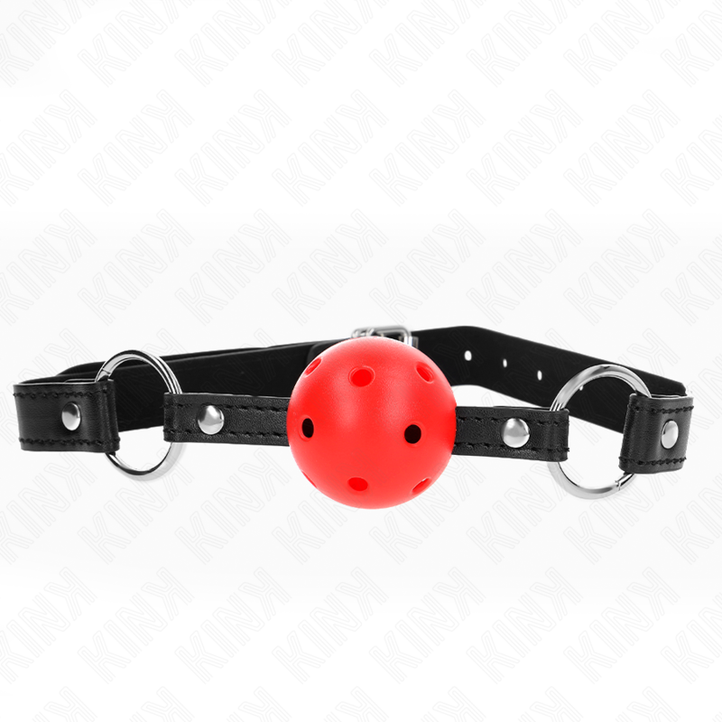 KINK - HOLLOW HARD RED BALL 4.5 CM GAG MODEL 1 63.5 X 2 CM - Amore24