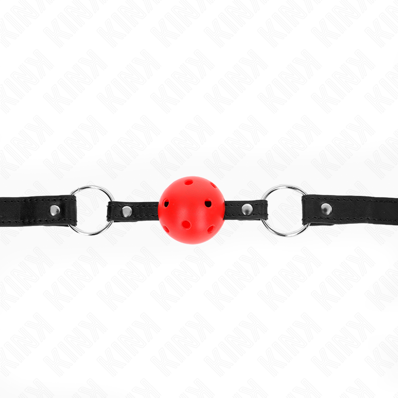 KINK - HOLLOW HARD RED BALL 4.5 CM GAG MODEL 1 63.5 X 2 CM - Amore24