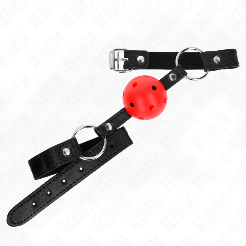 KINK - HOLLOW HARD RED BALL 4.5 CM GAG MODEL 1 63.5 X 2 CM - Amore24
