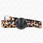 KINK - LEOPARD BREATHABLE BALL 4.5 CM GAG 65 x 2.5 CM - Amore24