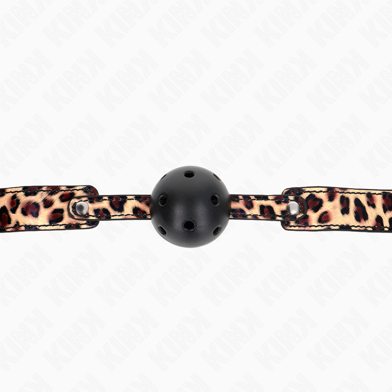 KINK - LEOPARD BREATHABLE BALL 4.5 CM GAG 65 x 2.5 CM - Amore24