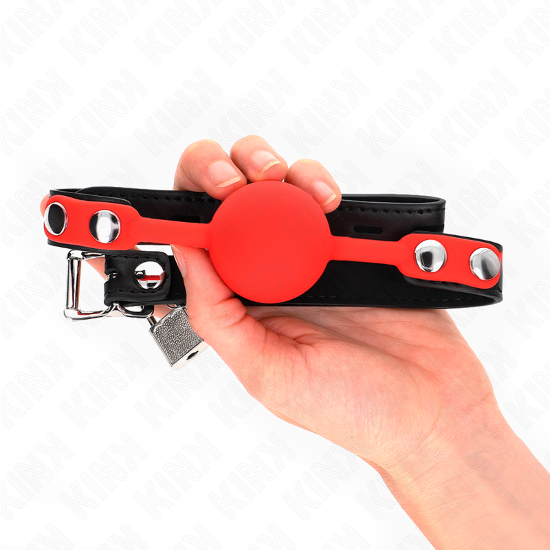 KINK - SILICONE BALL 4 CM GAG WITH LOCK 60 x 2 CM - Amore24