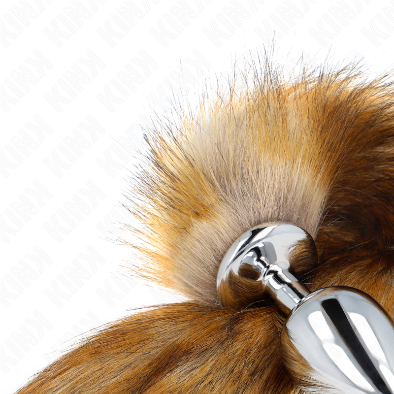 KINK - ANAL PLUG SIZE L 10 X 4 CM WITH SYNTHETIC TAIL 40 CM BROWN - Amore24
