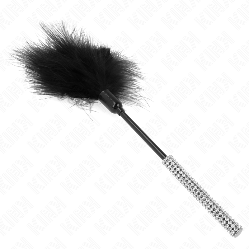 KINK - TICKLE FEATHERS WITH RHINESTONE HANDLE 27 CM - Amore24