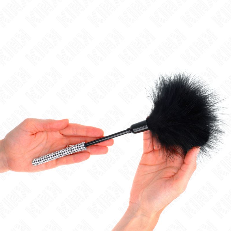 KINK - TICKLE FEATHERS WITH RHINESTONE HANDLE 27 CM - Amore24