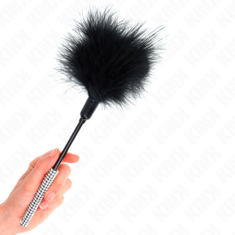 KINK - TICKLE FEATHERS WITH RHINESTONE HANDLE 27 CM - Amore24