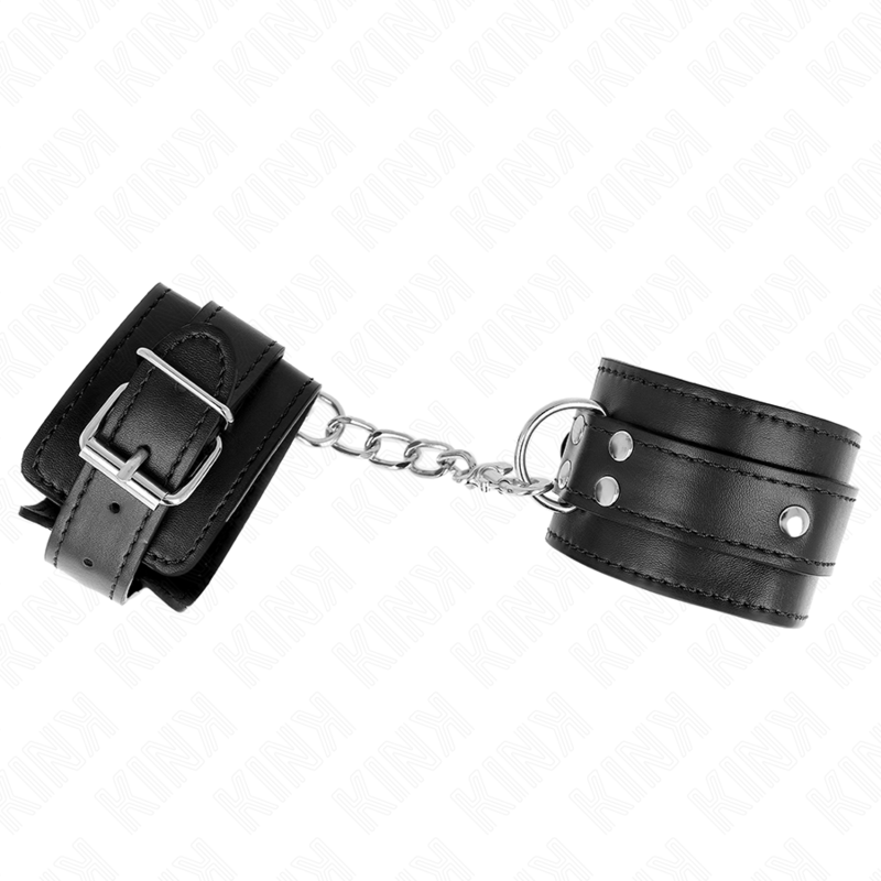 KINK - 3 D-RING WRIST RESTRAINTS ADJUSTABLE BLACK 17.5-25 CM X 6 CM - Amore24