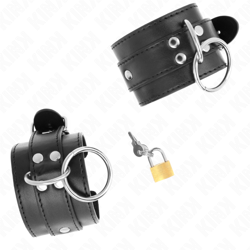 KINK - O-RING LOCKED WRIST RESTRAINTS BLACK ADJUSTABLE 20-28 CM X 5.5 CM - Amore24