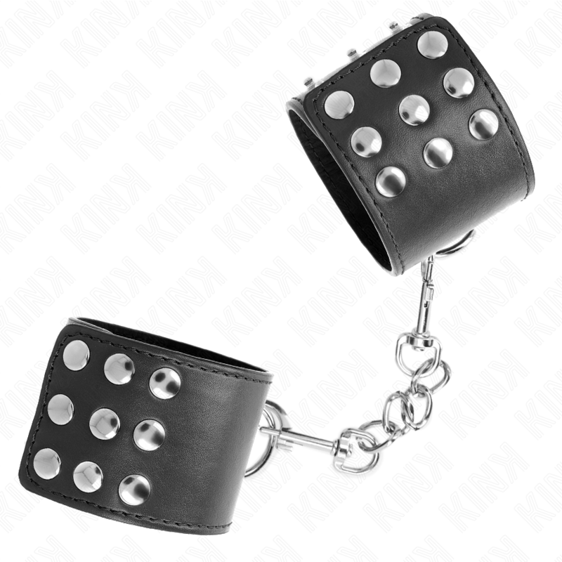 KINK - WRIST RESTRAINTS WITH SNAP FASTEN BLACK ADJUSTABLE 19-24 CM X 5.5 CM - Amore24