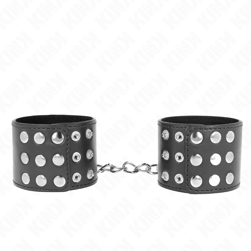 KINK - WRIST RESTRAINTS WITH SNAP FASTEN BLACK ADJUSTABLE 19-24 CM X 5.5 CM - Amore24