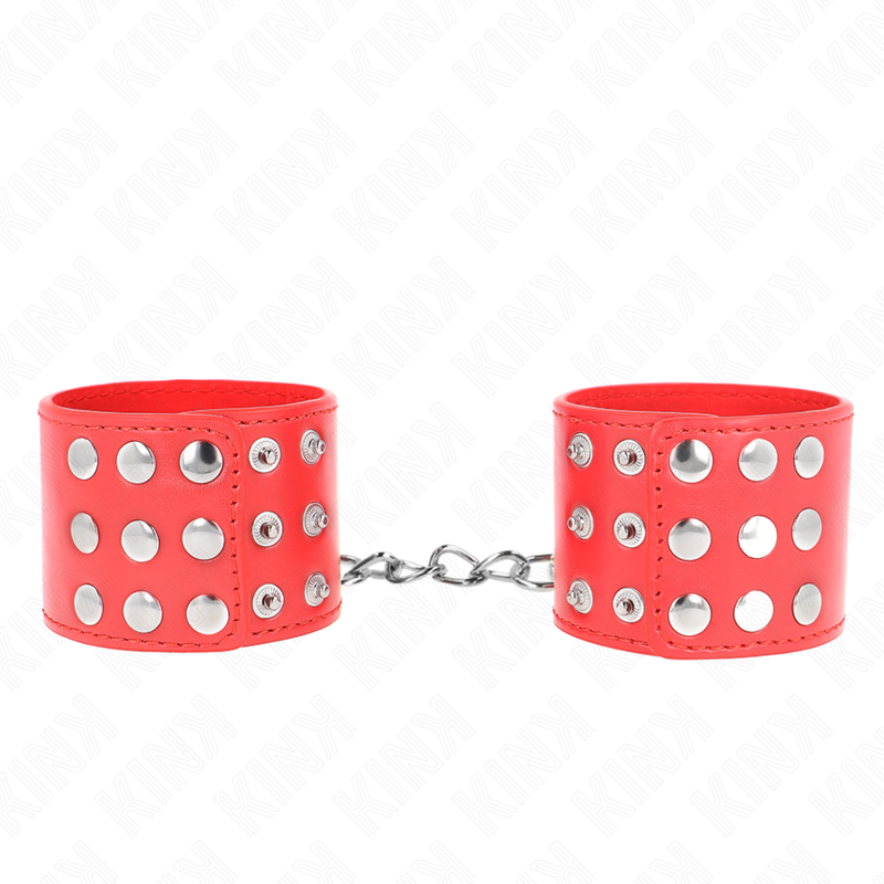 KINK - WRIST RESTRAINTS WITH SNAP FASTEN RED ADJUSTABLE 19-24 CM X 5.5 CM - Amore24