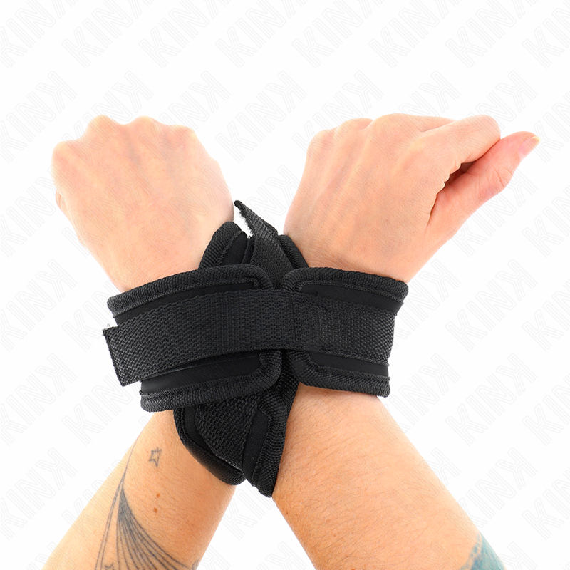 KINK - CROSS CUFFS BLACK 34 X 5.5 CM - Amore24